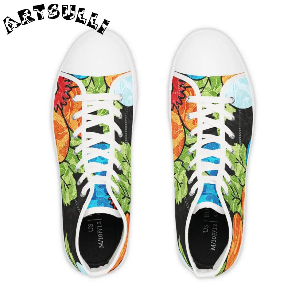 Tropical Breathable Polyester Canvas High Tops, Artsulli - Art is Long, Life is Short, Shoes, , , , , , , 