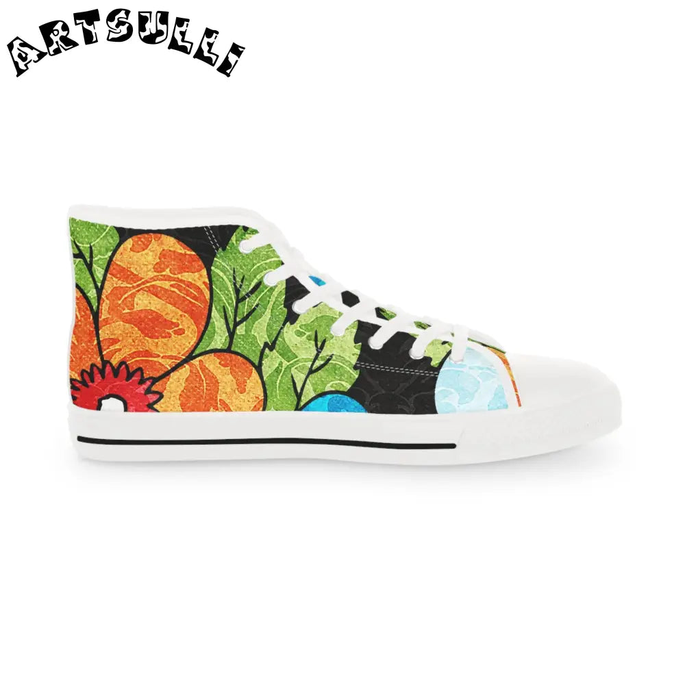 Tropical Breathable Polyester Canvas High Tops, Artsulli - Art is Long, Life is Short, Shoes, , , , , , , 