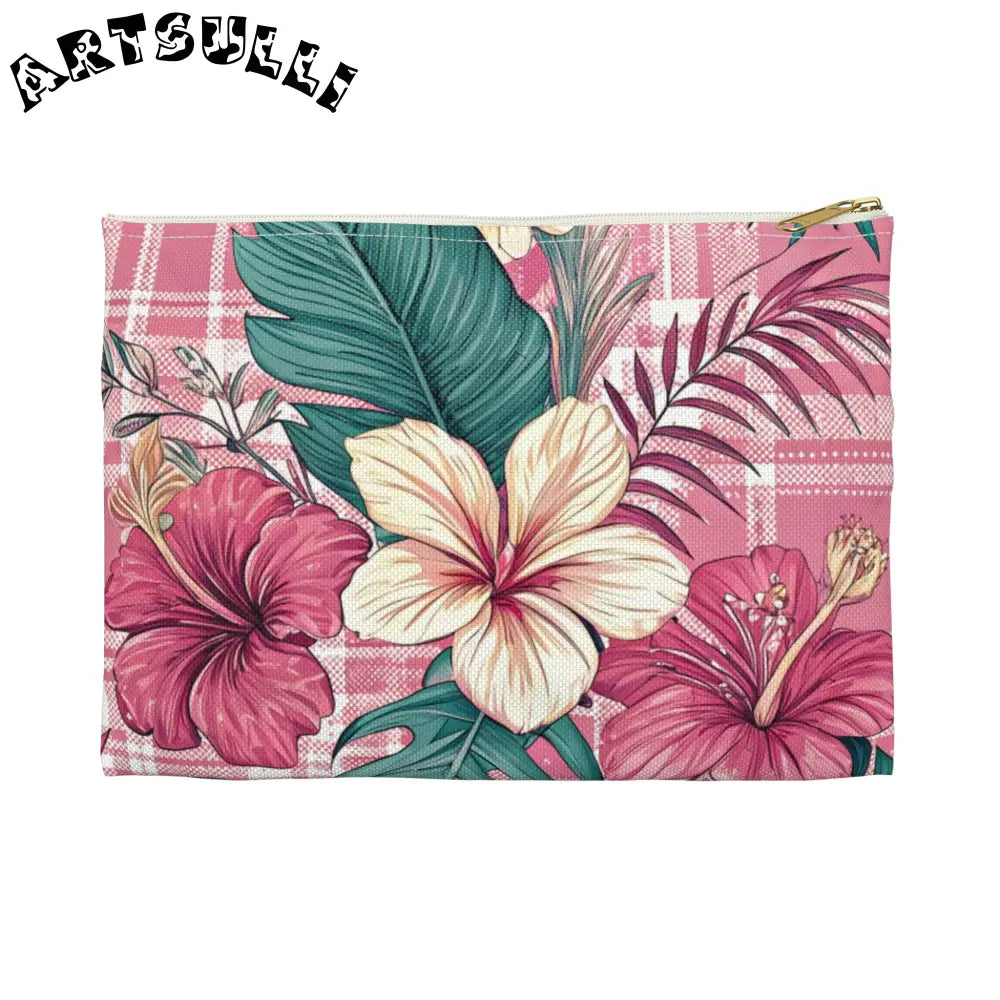 JAKKOUTTHEBXX Tropical Floral Plaid Flat Pouches Vary 2025