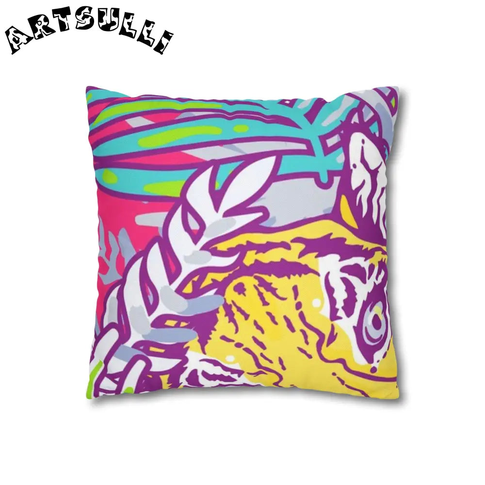 JAKKOUTTHEBXX Tropical Floral Tigers Throw Pillowcase 2025