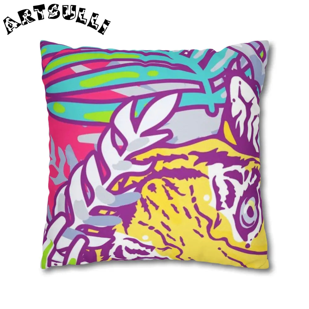 JAKKOUTTHEBXX Tropical Floral Tigers Throw Pillowcase 2025