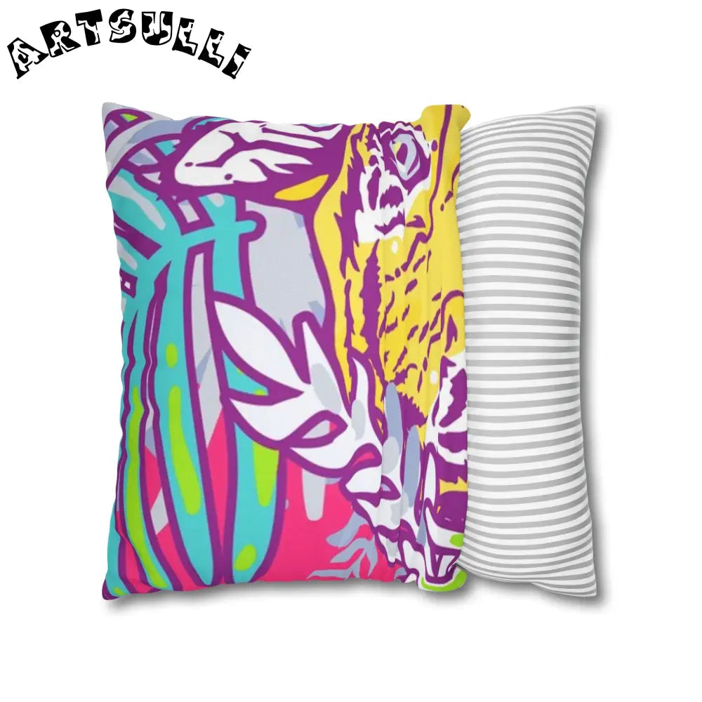 JAKKOUTTHEBXX Tropical Floral Tigers Throw Pillowcase 2025