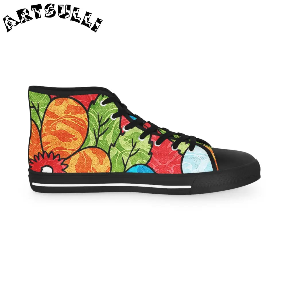 Tropical High Tops with Hi-Poly Deodorant Memory, Artsulli - Art is Long, Life is Short, Shoes, , , , , , , 