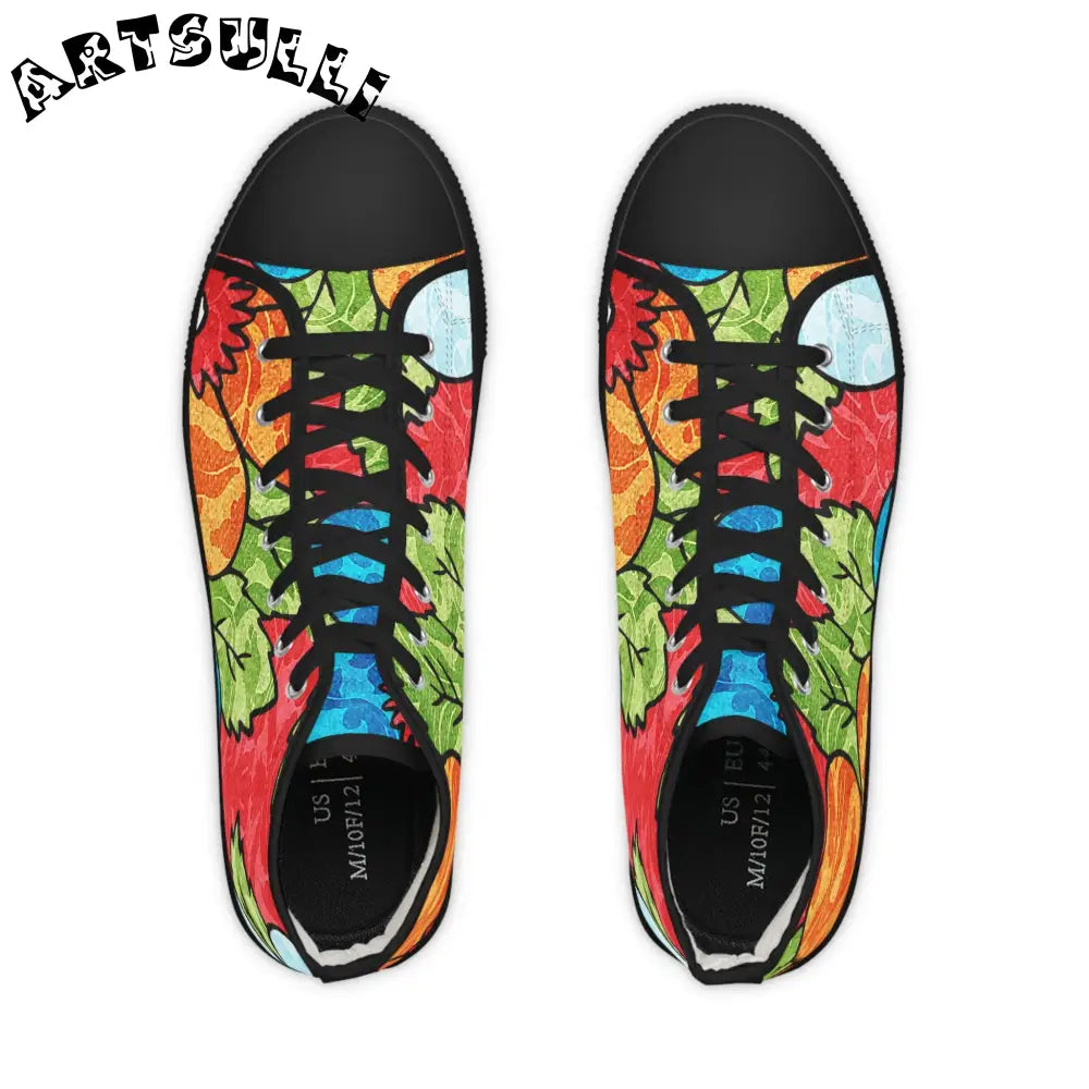 Tropical High Tops with Hi-Poly Deodorant Memory, Artsulli - Art is Long, Life is Short, Shoes, , , , , , , 