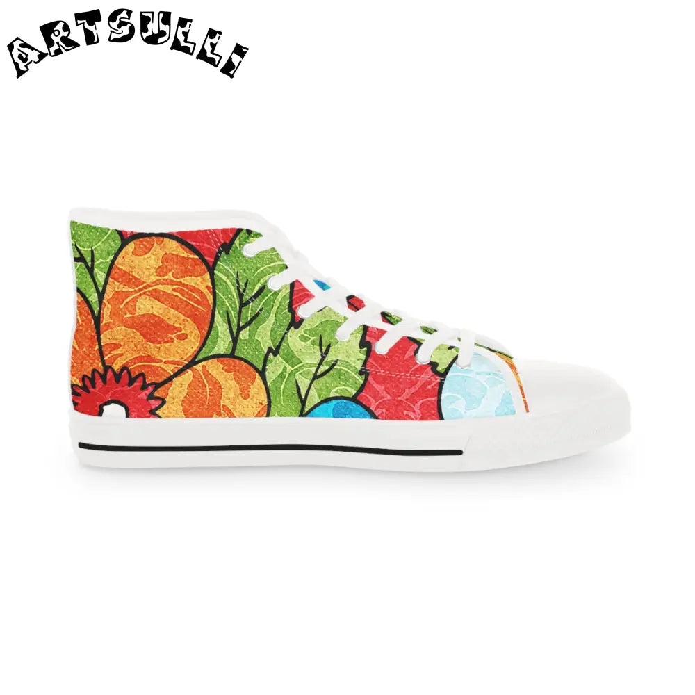 Tropical High Tops with Hi-Poly Deodorant Memory, Artsulli - Art is Long, Life is Short, Shoes, , , , , , , 