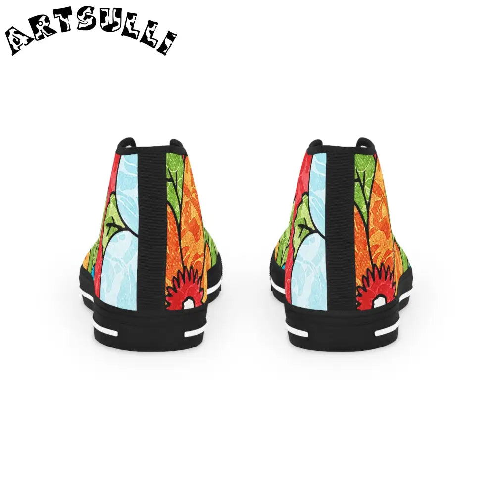 Tropical High Tops with Hi-Poly Deodorant Memory, Artsulli - Art is Long, Life is Short, Shoes, , , , , , , 