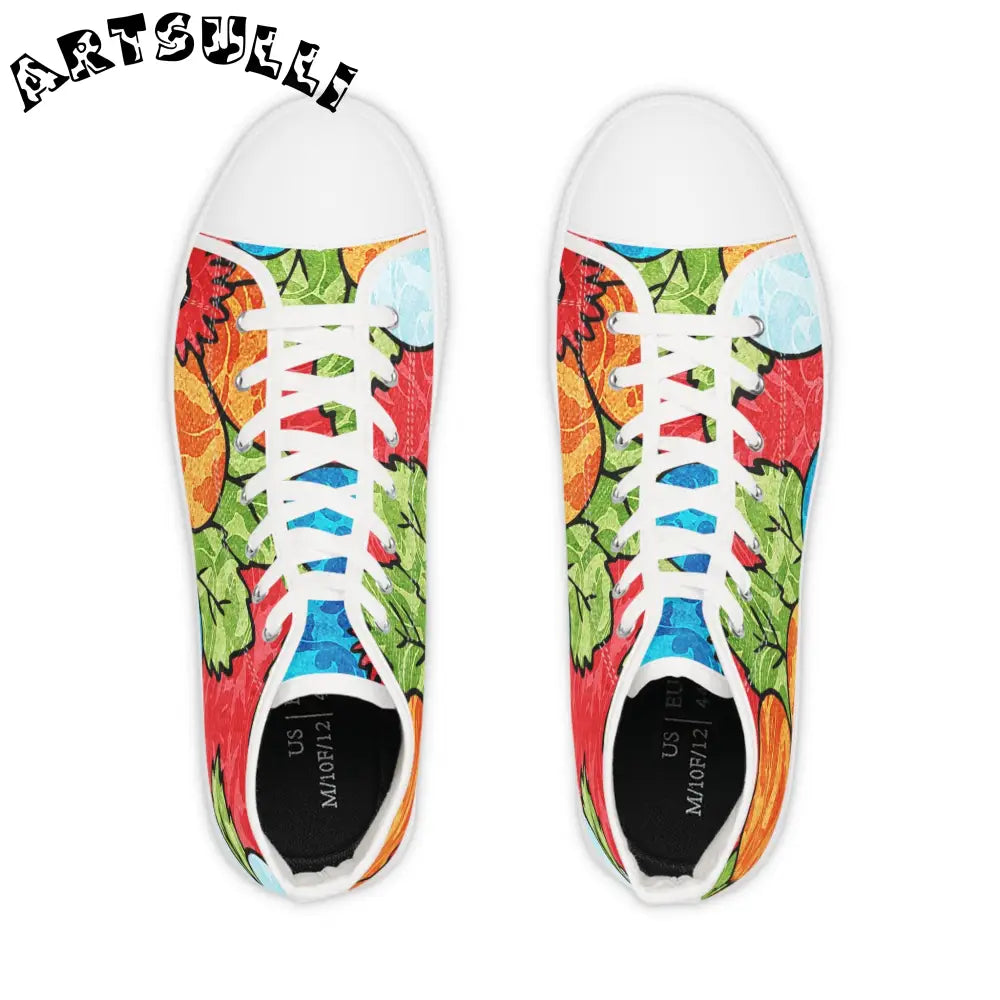 Tropical High Tops with Hi-Poly Deodorant Memory, Artsulli - Art is Long, Life is Short, Shoes, , , , , , , 