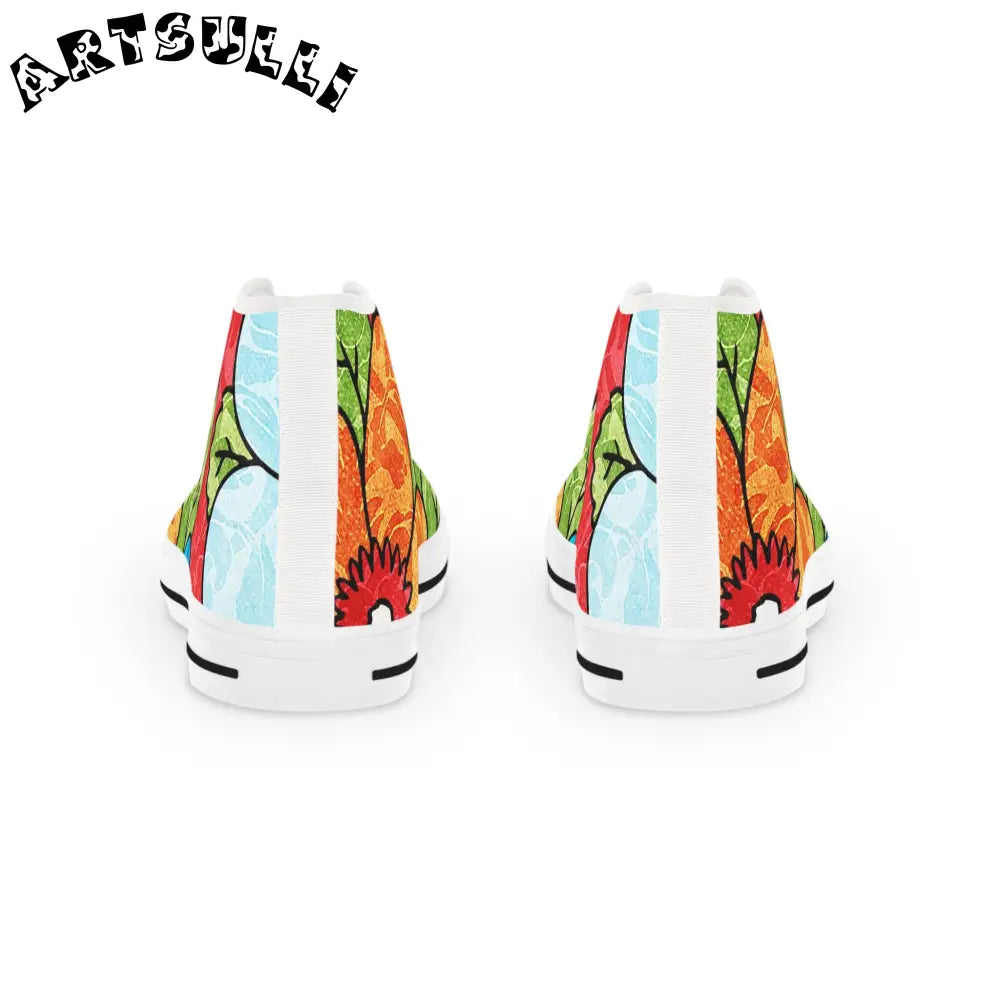 Tropical High Tops with Hi-Poly Deodorant Memory, Artsulli - Art is Long, Life is Short, Shoes, , , , , , , 