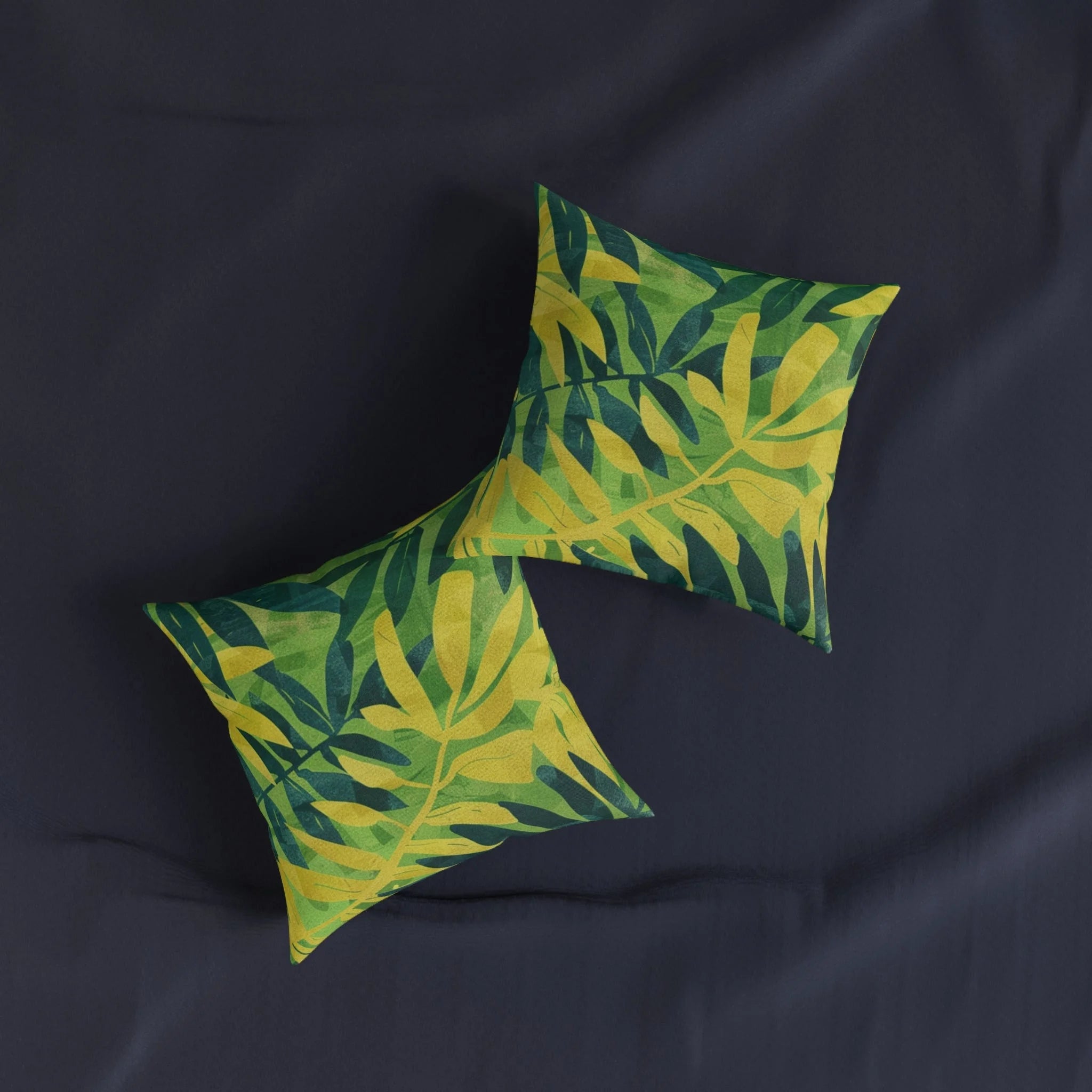 Tropical Leaf Faux Suede Square Pillow, Artsulli - Art is Long, Life is Short, Home Decor, , , , , , , 