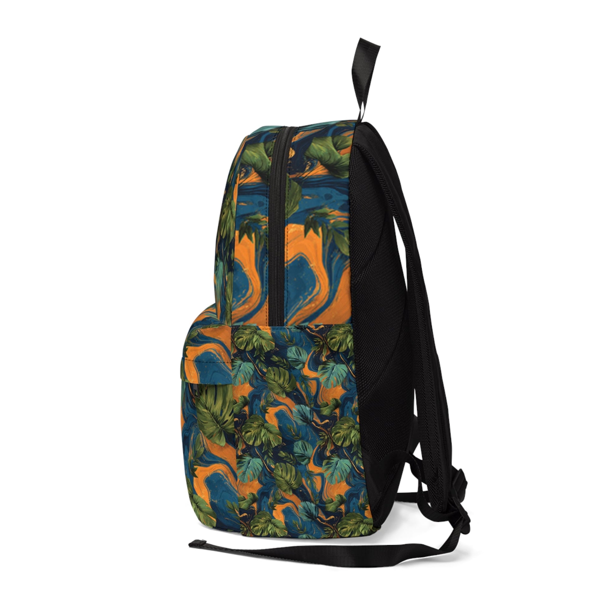 Printify Tropical Leaf Print Backpack 2025