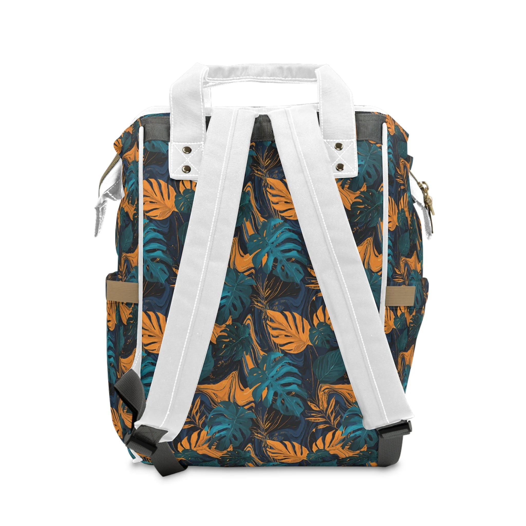 JAKKOUTTHEBXX Tropical Leaf Print Diaper Backpack 2025