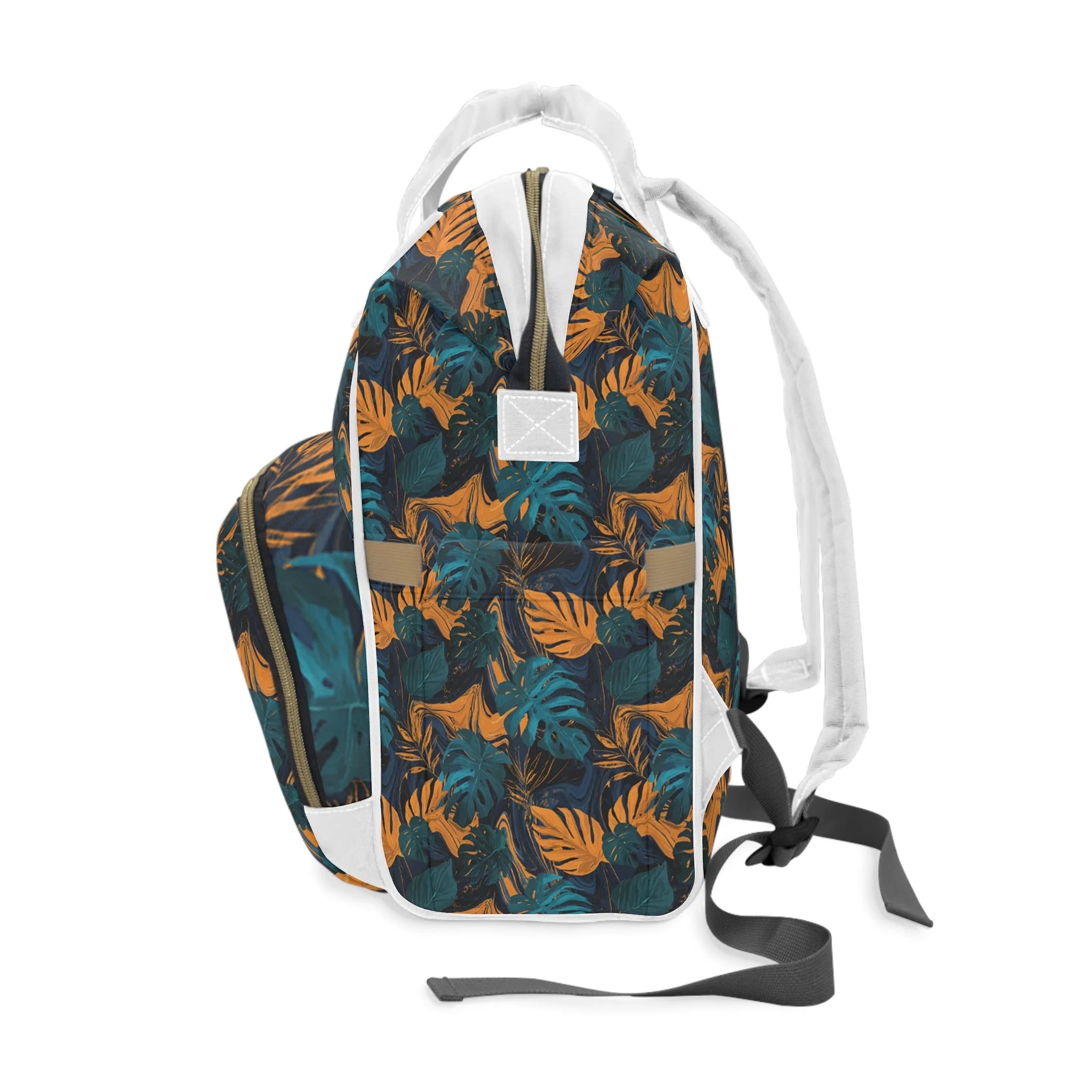 JAKKOUTTHEBXX Tropical Leaf Print Diaper Backpack 2025