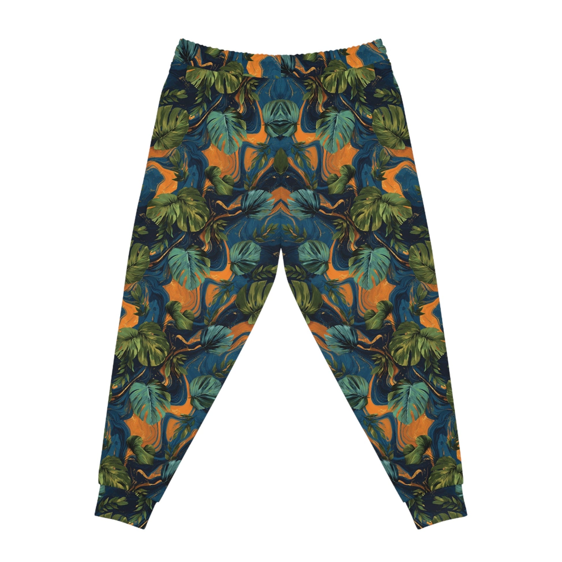 Tropical Leaf Print Joggers, Artsulli - Art is Long, Life is Short, All Over Prints, , , , , , , 
