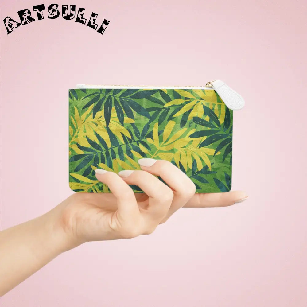 Tropical Leaf Print Mini Clutch Bag, Artsulli - Art is Long, Life is Short, Bags, , , , , , , 