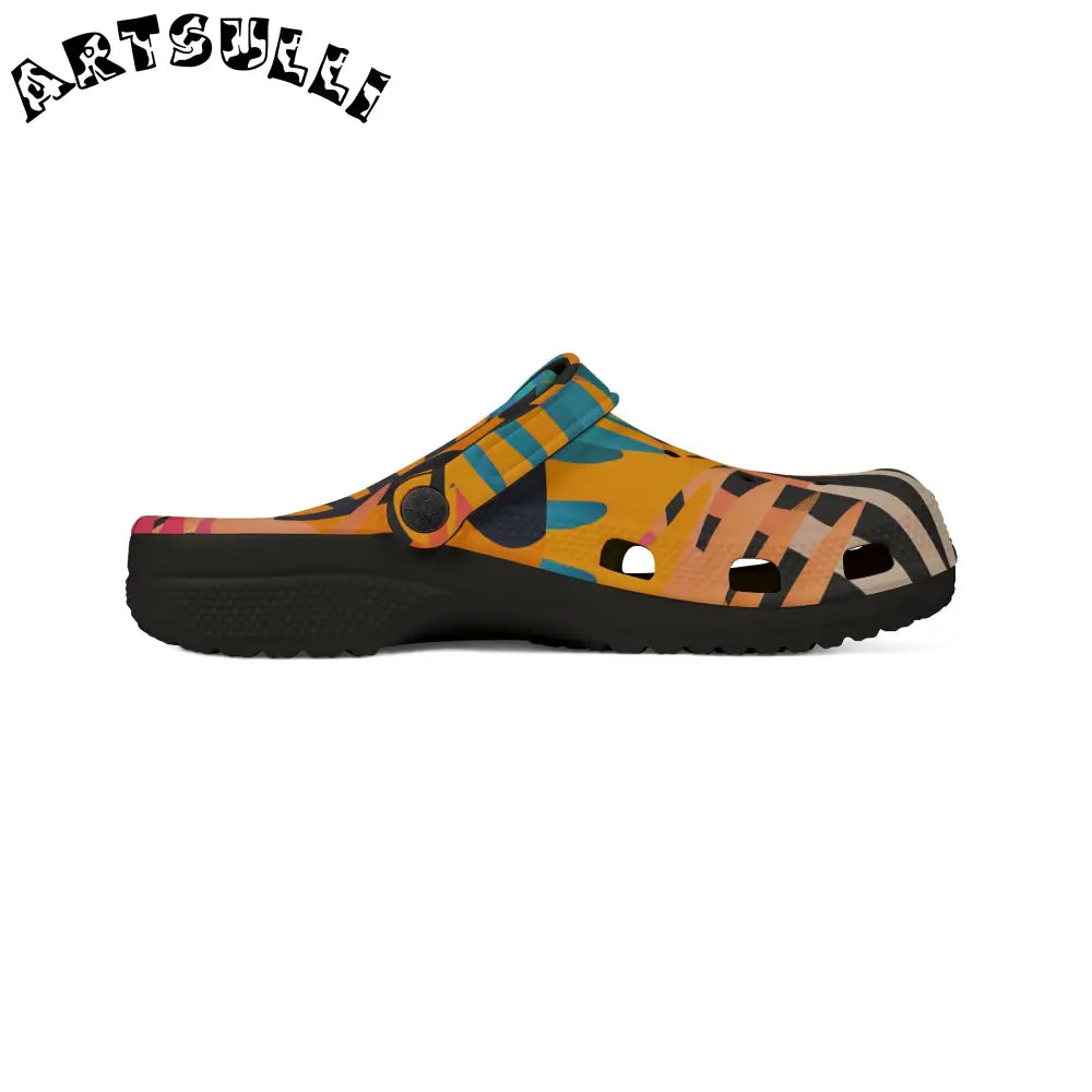 Tropical Leaves x Zebra EVA Foam Clogs, Artsulli - Art is Long, Life is Short, Shoes, , , , , , , 