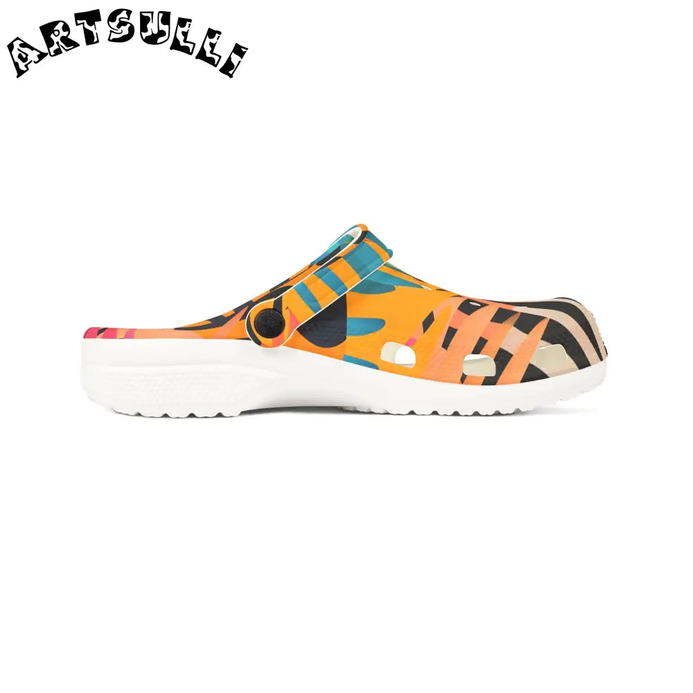 Tropical Leaves x Zebra EVA Foam Clogs, Artsulli - Art is Long, Life is Short, Shoes, , , , , , , 