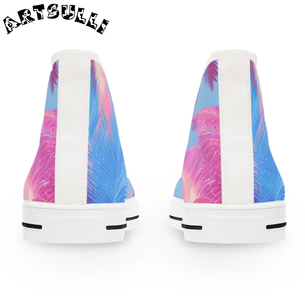 Tropical Palm Women’s High Top Breathable Polyester Canvas Sneakers, Artsulli - Art is Long, Life is Short, Shoes, , , , , , , 