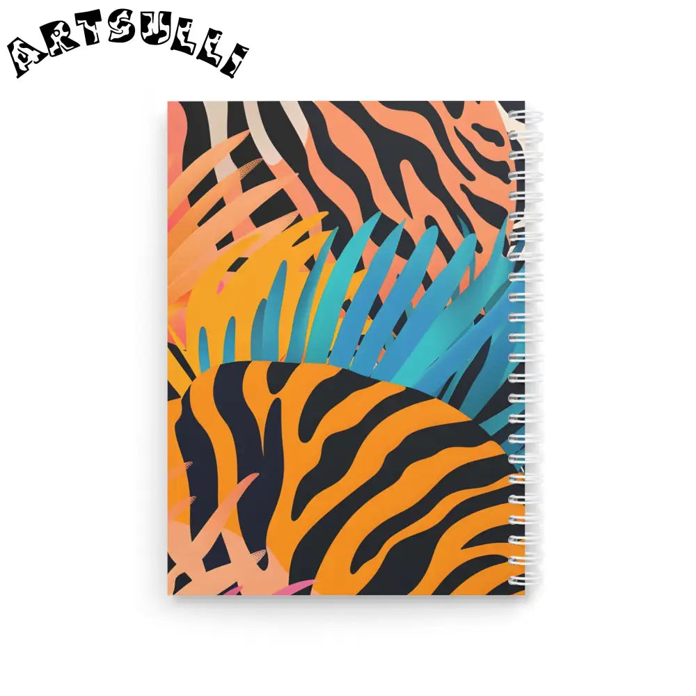 Tropical Tiger Wide Ruled Spiral Notebook, Artsulli - Art is Long, Life is Short, Paper products, , , , , , , 