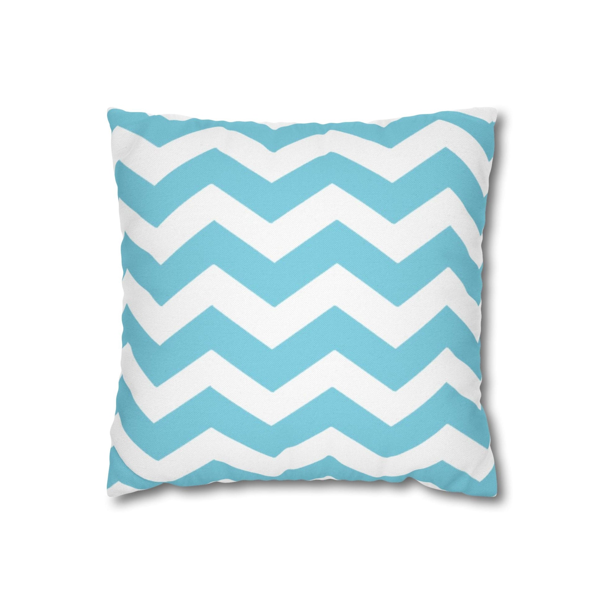 Turquoise and White Chevron Throw Pillow, Artsulli - Art is Long, Life is Short, Home Decor, Size, 14" × 14", , , , , 19343889685806152081