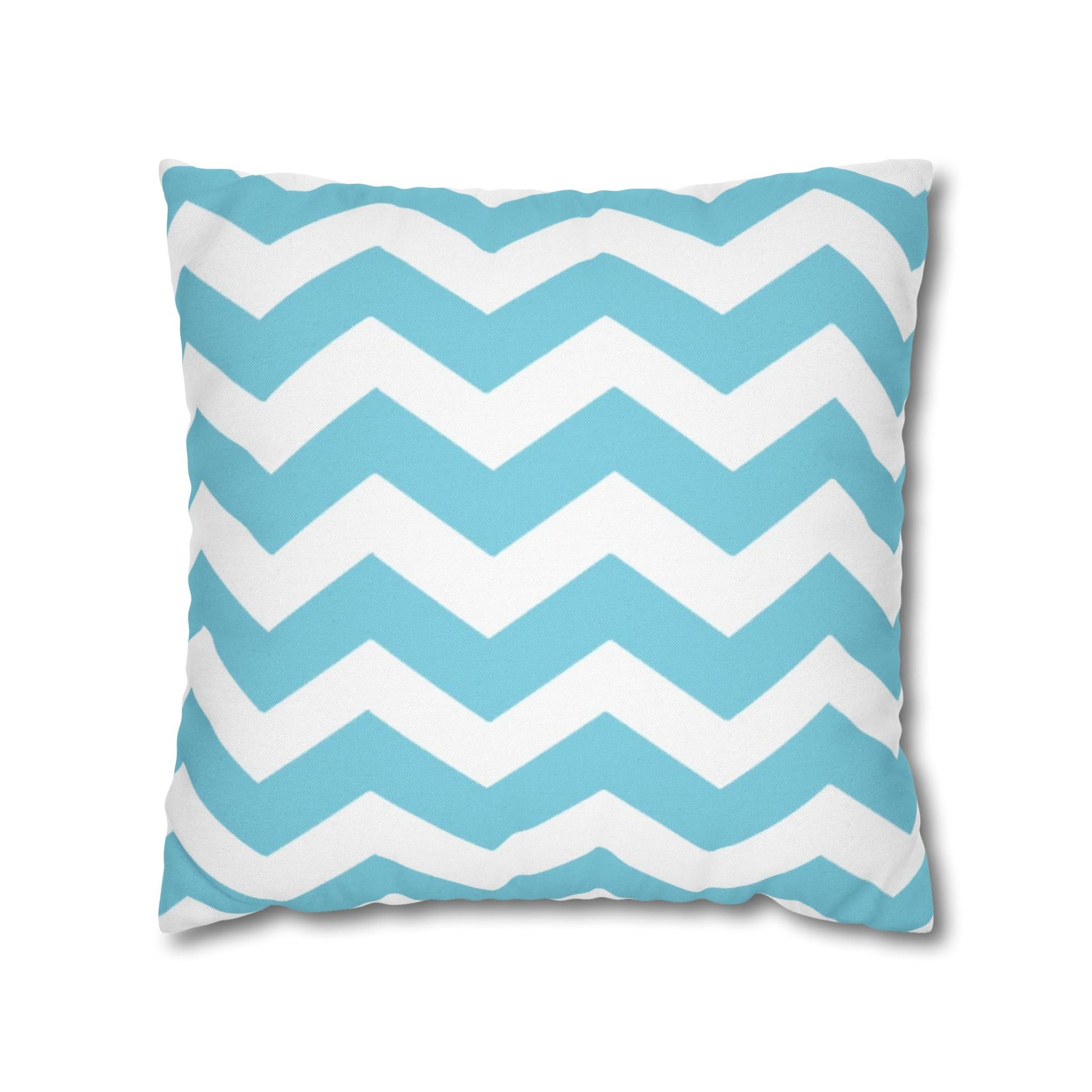 Turquoise and White Chevron Throw Pillow, Artsulli - Art is Long, Life is Short, Home Decor, Size, 18" × 18", , , , , 28283762617312438612