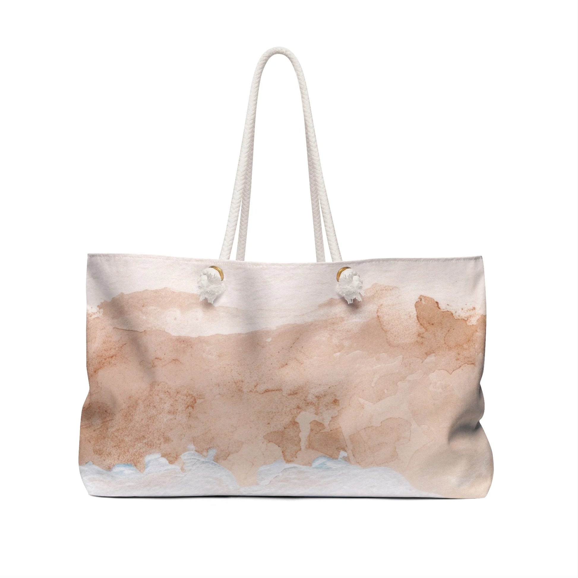 Turquoise Watercolor Wave Weekender Tote, Artsulli - Art is Long, Life is Short, Bags, , , , , , , 