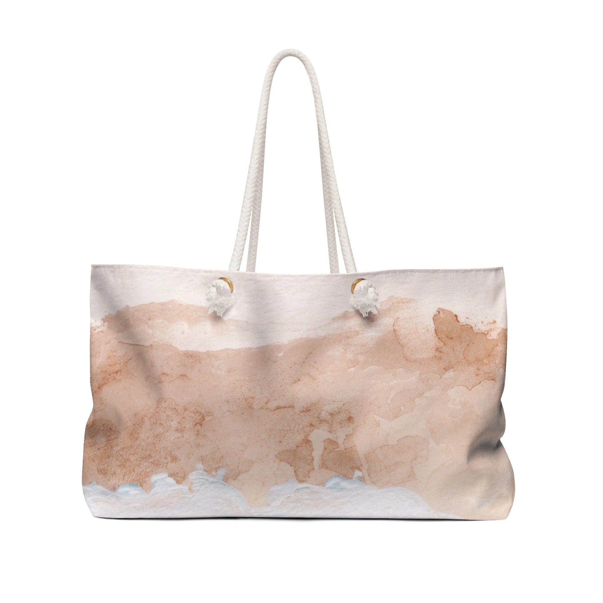 Turquoise Watercolor Wave Weekender Tote, Artsulli - Art is Long, Life is Short, Bags, , , , , , , 