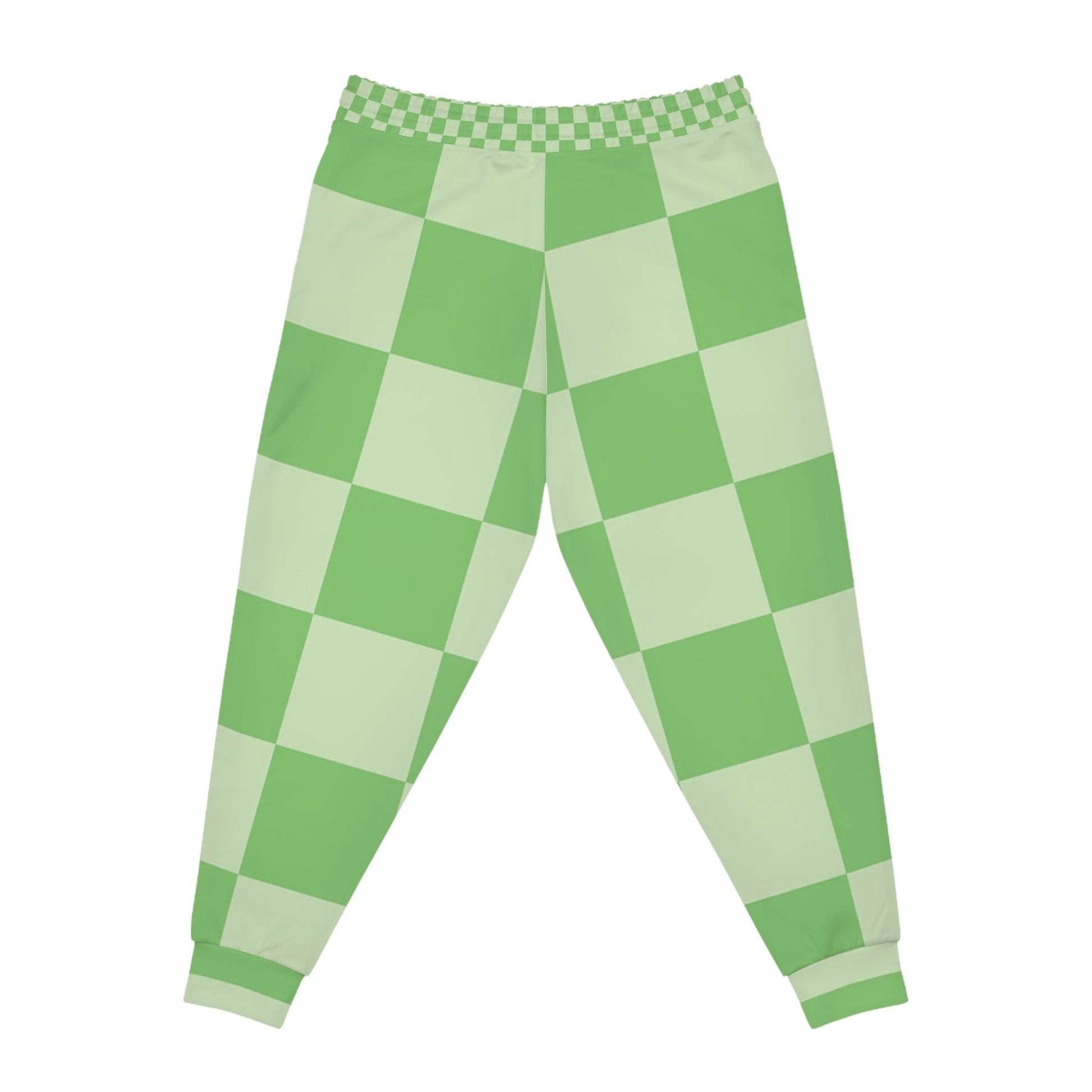 Two Tone Green Checkered Joggers, Artsulli - Art is Long, Life is Short, All Over Prints, , , , , , , 