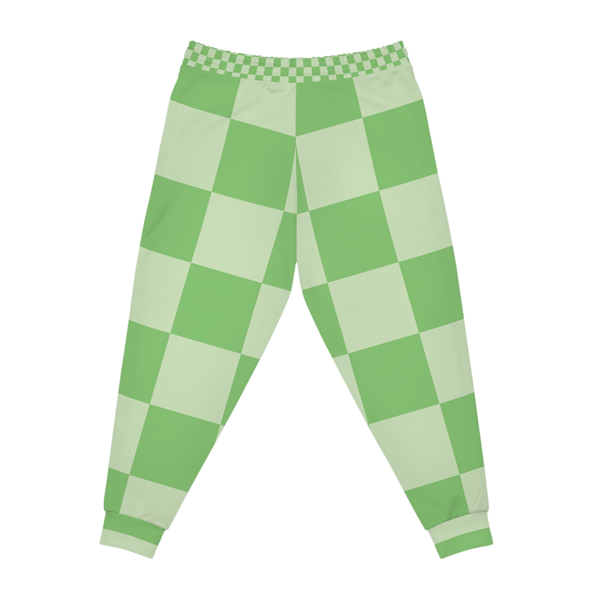 Two Tone Green Checkered Joggers, Artsulli - Art is Long, Life is Short, All Over Prints, , , , , , , 