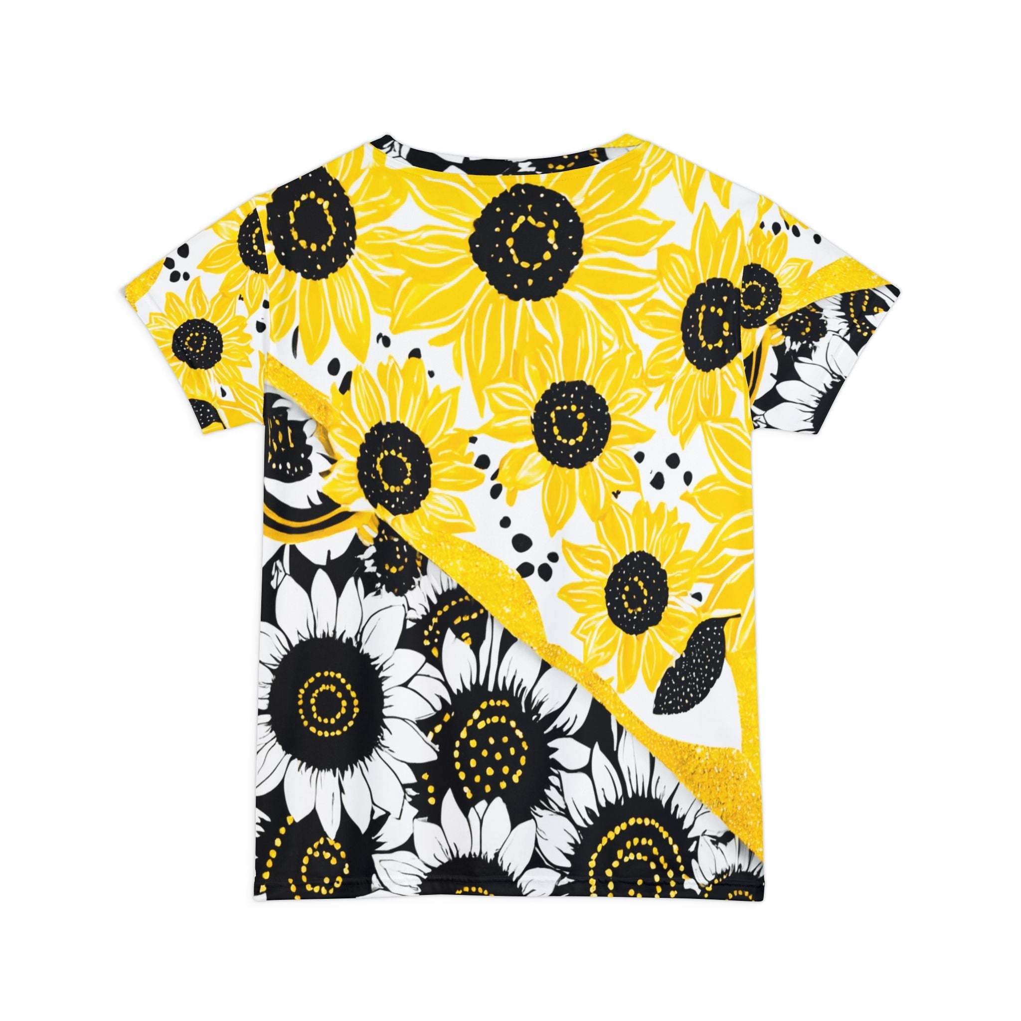 Two-Tone Sunflower T-Shirt, Artsulli - Art is Long, Life is Short, All Over Prints, , , , , , , 