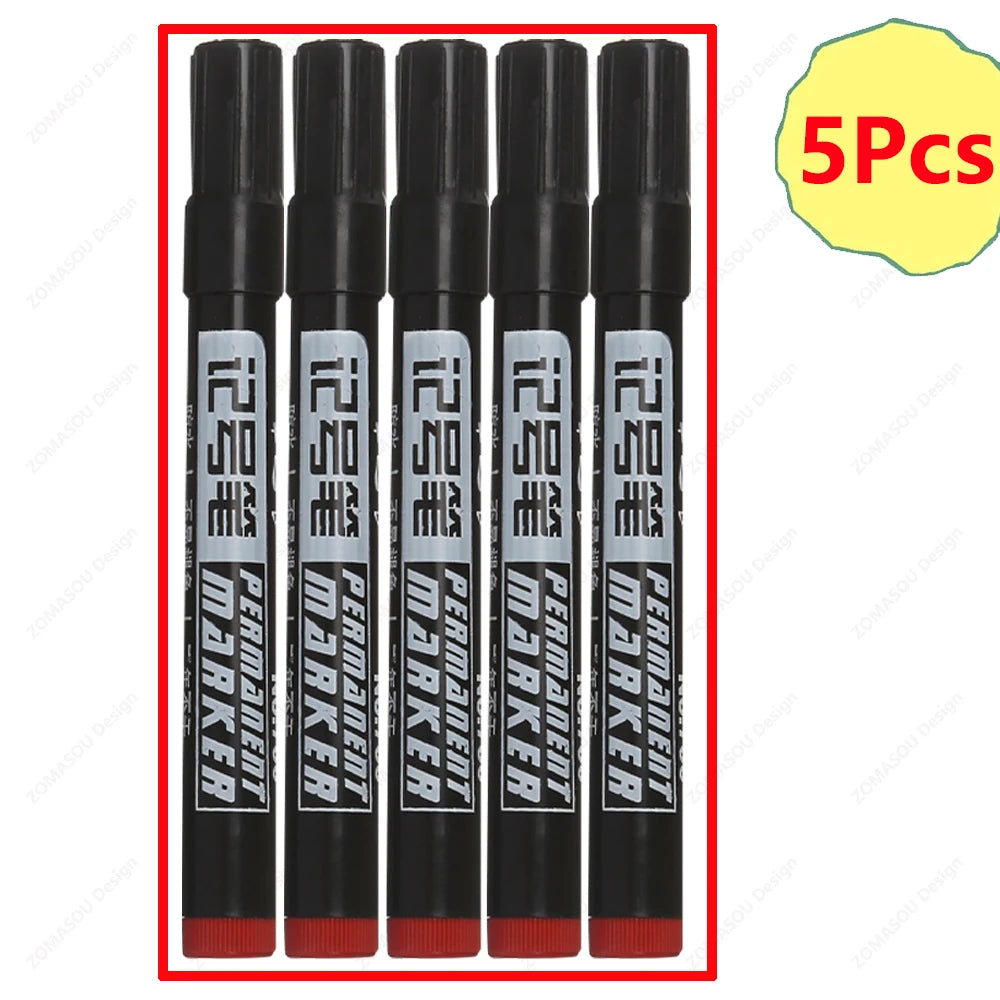 1-100Pcs Waterproof Oil-based Marker Pen Quick Dry Black Blue Red Ink Permanent for Metal Glass Stationery Art School Supply