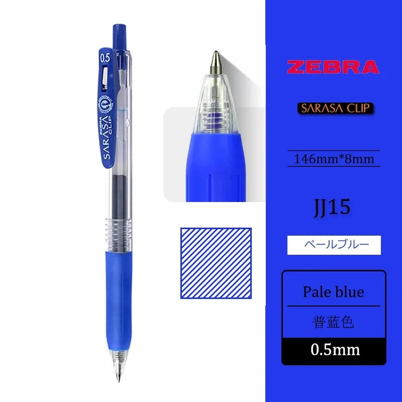 1pcs Japan ZEBRA SARASA Gel Pen JJ15 0.5mm Color Large Capacity Quick Drying for Writing Kawaii School Stationery Art Supplies