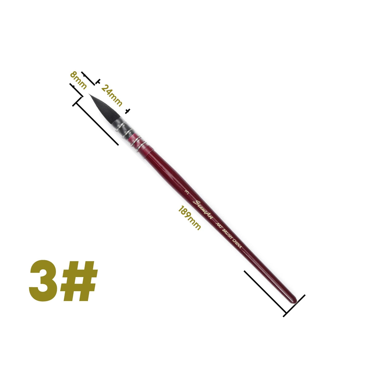 1Pcs Artist Hand-Painting Drawing Brushes Professional Watercolor Brush Pen for Water Color Painting Drawing School Art Supplies