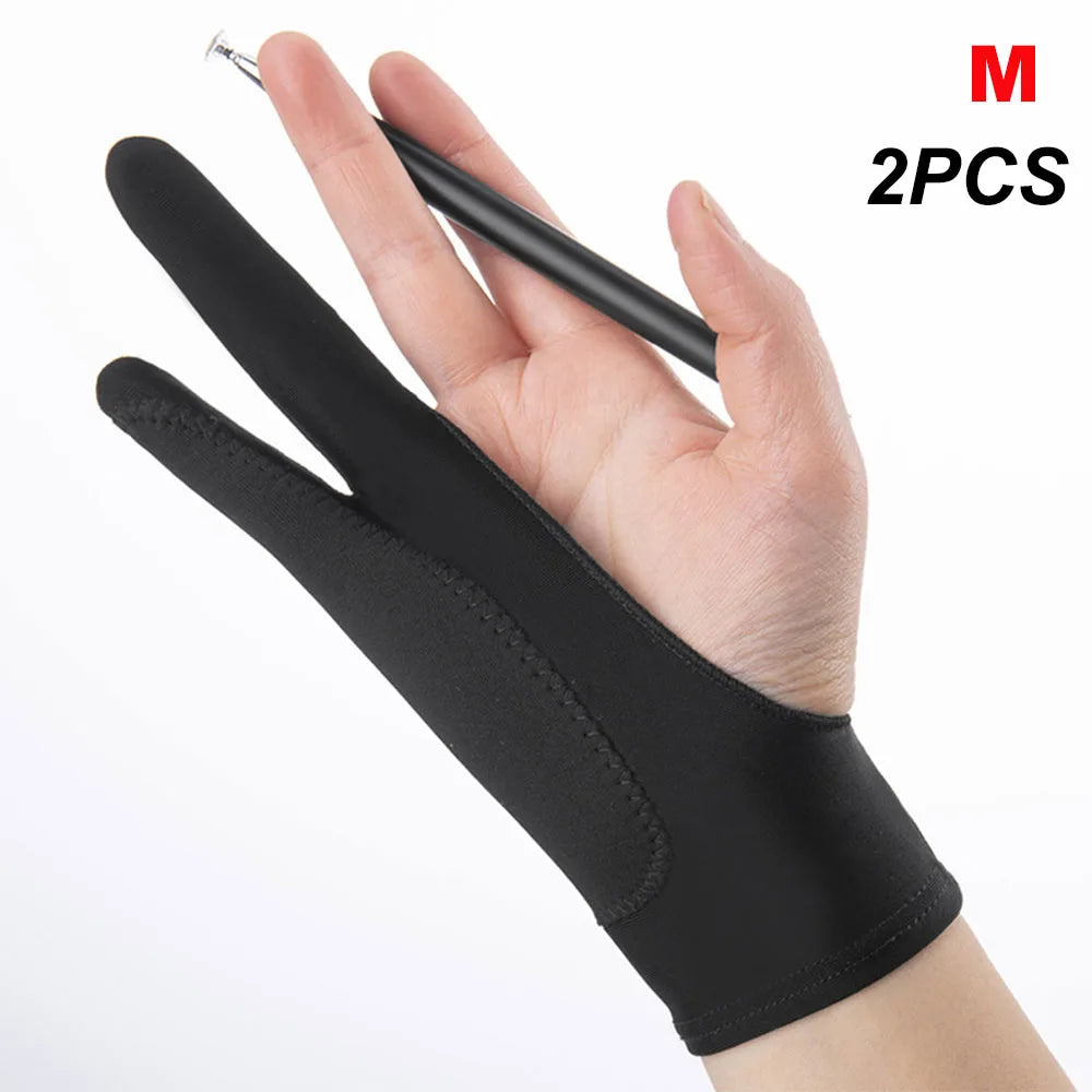 Anti-touch Two-Finger Hand Painting Gloves Oil Painting Art Supplies Tablet Digital Board Screen Touch Drawing Anti-fouling