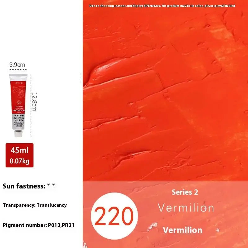 Winsor&Newton 45ML Oil Paint,Colorful Professionals Artist Drawing Tools for Canvas Wood,Crafts,Paper Art Stationery Supplies