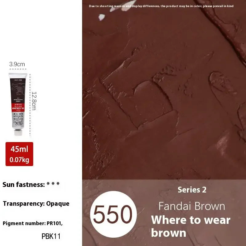 Winsor&Newton 45ML Oil Paint,Colorful Professionals Artist Drawing Tools for Canvas Wood,Crafts,Paper Art Stationery Supplies