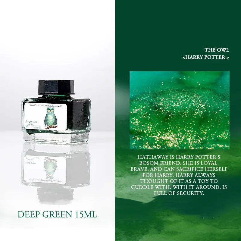 Gold Powder Colorful Fountain Pen Ink Bottle 15colors 18ml Watercolor Pigment Ink For Painting Art Office Supplies