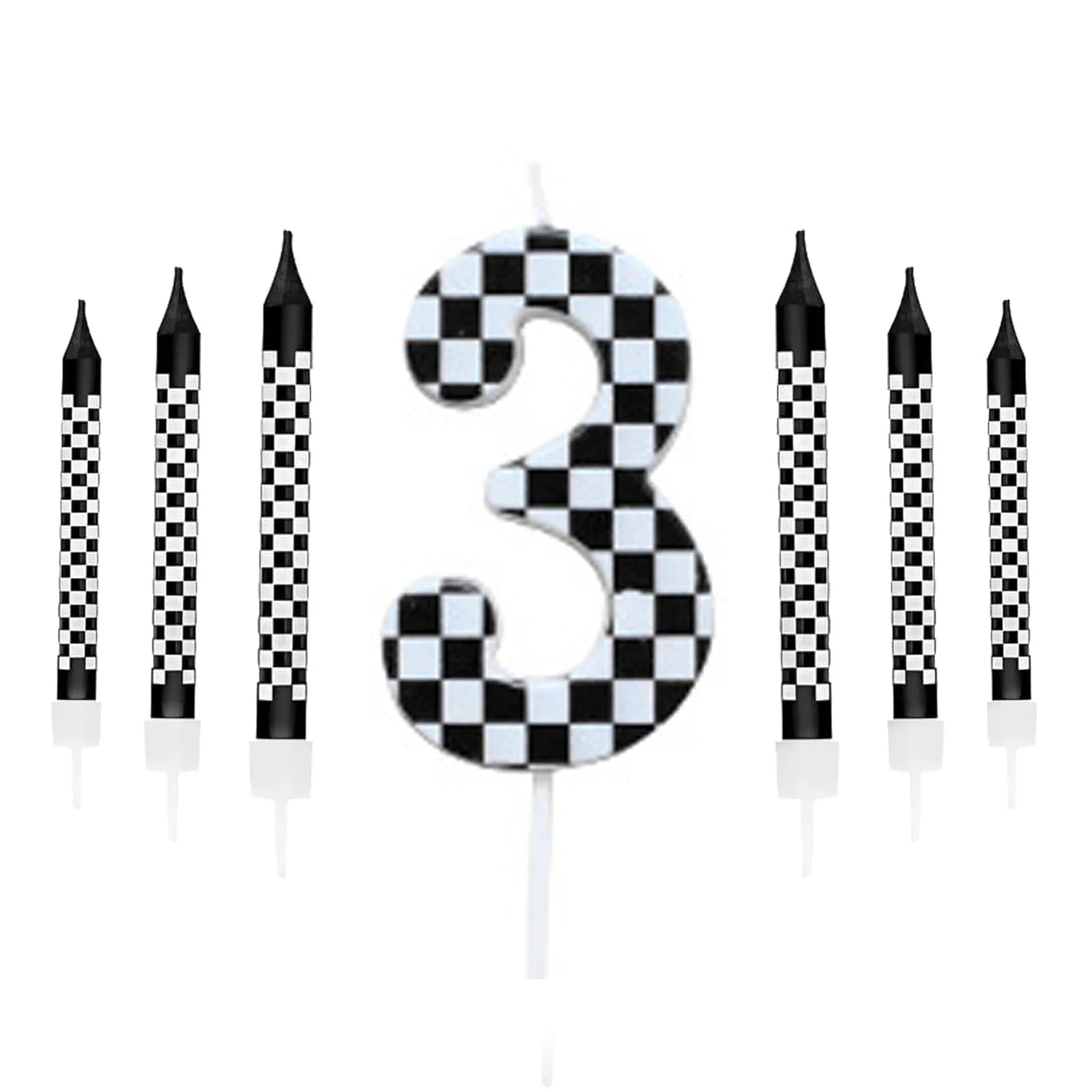 7Pcs Pixel Miner Birthday Cake Candles Topper for Pixel Theme Party Anniversary Party Video Game Party Supplies for Boys Girls