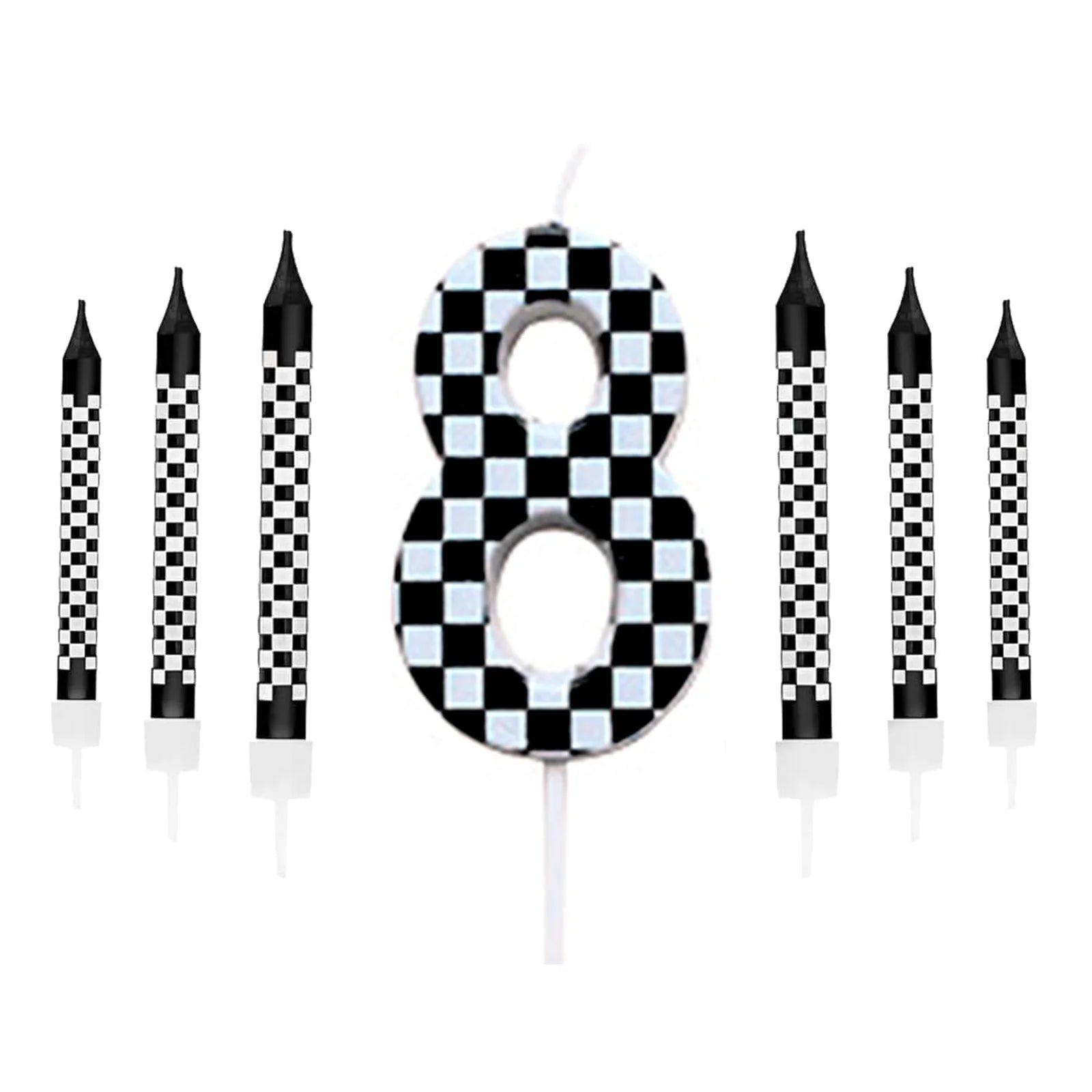 7Pcs Pixel Miner Birthday Cake Candles Topper for Pixel Theme Party Anniversary Party Video Game Party Supplies for Boys Girls