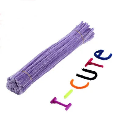 50pcs Chenille Stems Pipe Cleaners Kids Plush Stick Children's Educational Toys Handmade Art Materials Toys DIY Craft Supplies