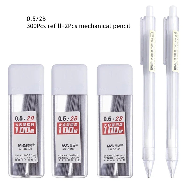 0.5/0.7mm Automatic Pencils Set HB/2B Refill Mechanical Pencil For Drawing Sketching Students School Supplies Cute Stationery