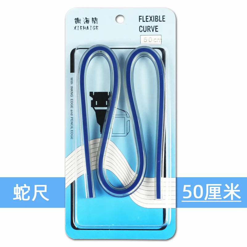 Flexible Curve Ruler Drafting Drawing Tool Serpentine Plastic School office supplies 30cm 40cm 50cm 60cm