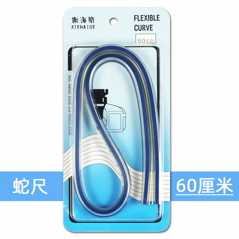 Flexible Curve Ruler Drafting Drawing Tool Serpentine Plastic School office supplies 30cm 40cm 50cm 60cm