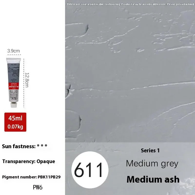 Winsor&Newton 45ML Oil Paint,Colorful Professionals Artist Drawing Tools for Canvas Wood,Crafts,Paper Art Stationery Supplies