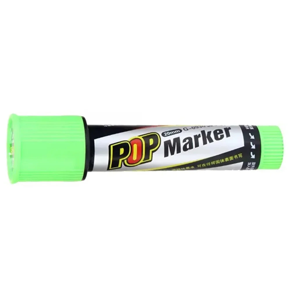 POP Waterproof Paint Permanent Refillable Marker Pen 20mm Sketching Graffiti Markers Poster Pen School Supplies