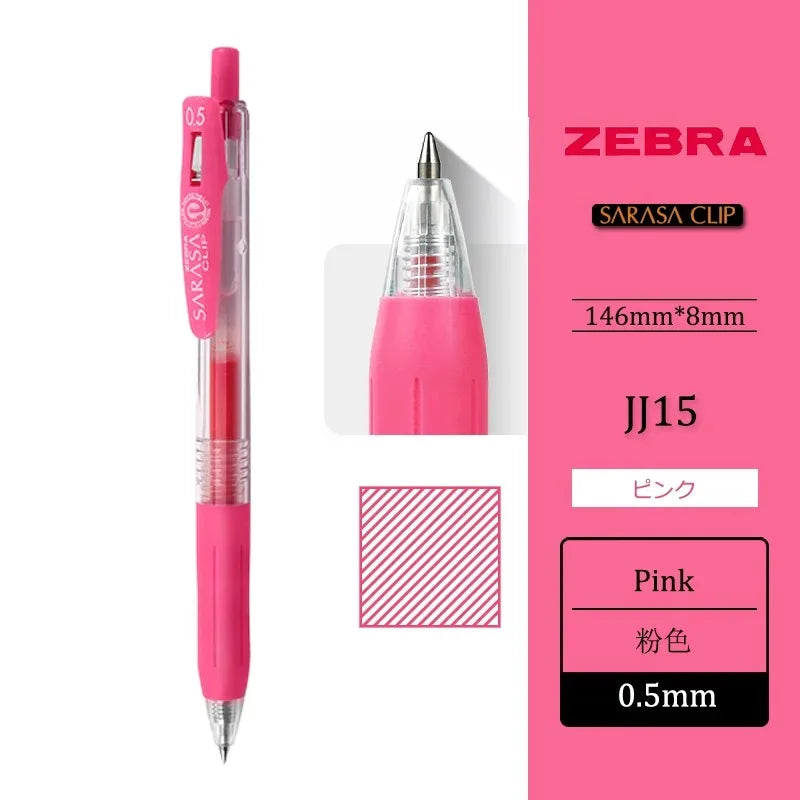 1pcs Japan ZEBRA SARASA Gel Pen JJ15 0.5mm Color Large Capacity Quick Drying for Writing Kawaii School Stationery Art Supplies