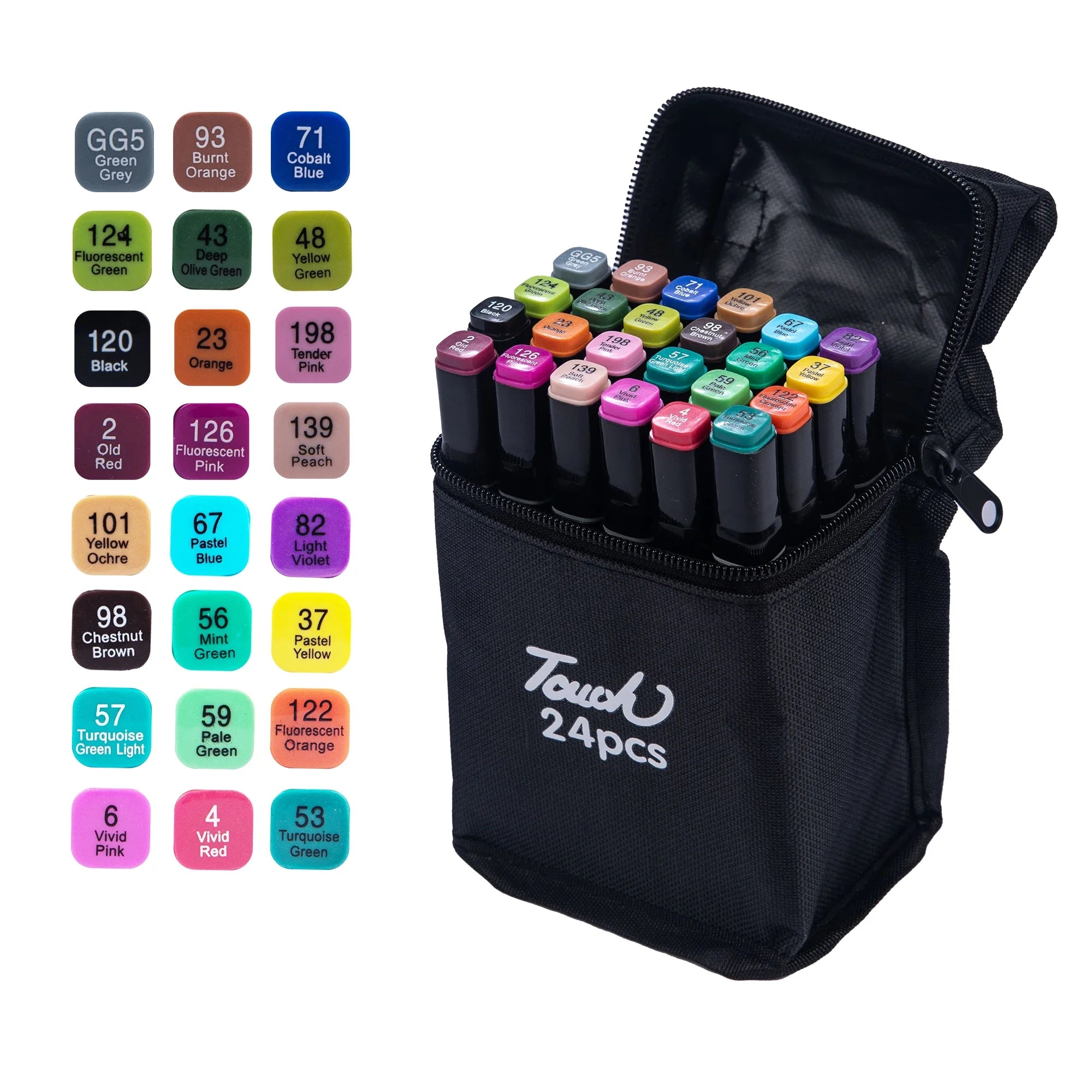 24-80 Colors Double Headed Oily Art Marker Pen Set for Draw Sketching Oily Tip Based Markers Graffiti Manga School Art Supplies