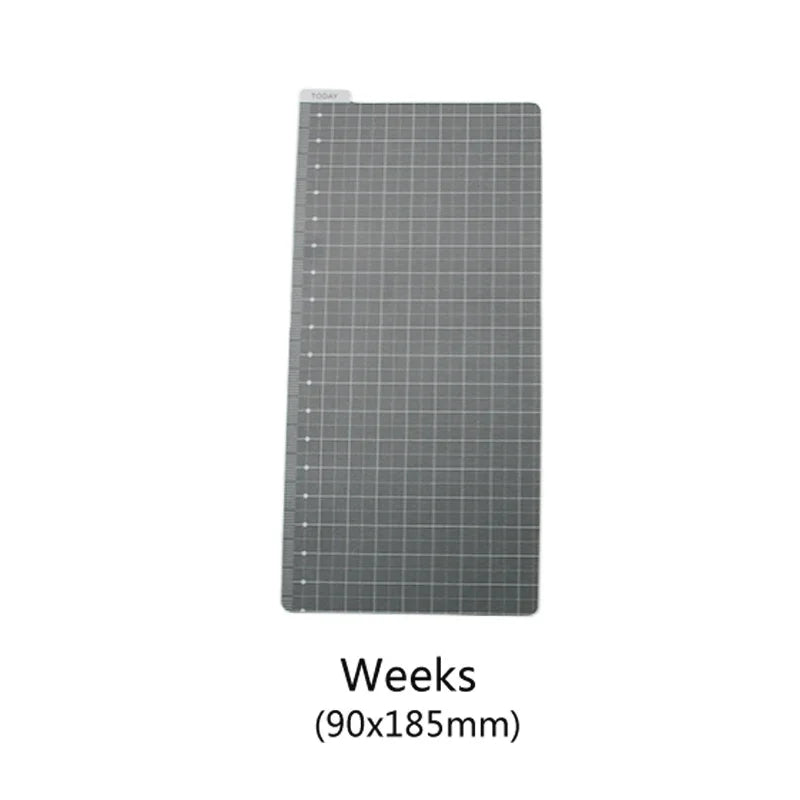 Weeks Travelers Notebook A5 A6 Writing Mat Pad PVC Grid Sewing Cutting Mats Ruler Board Drawing Clipboard Measuring Supplies