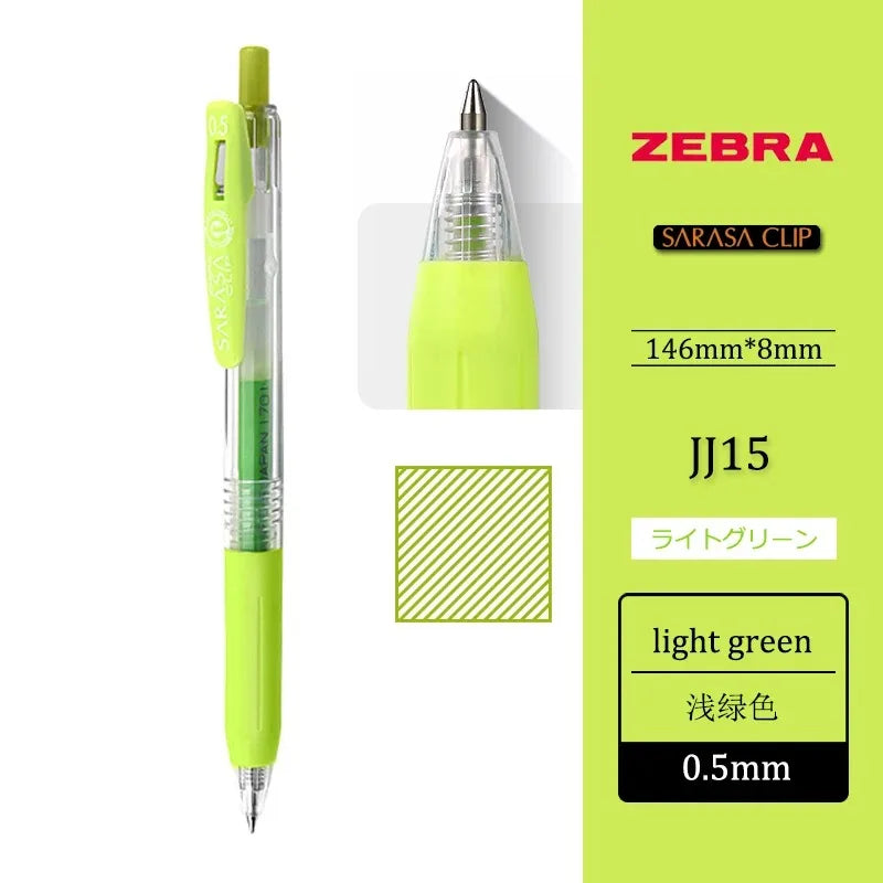 1pcs Japan ZEBRA SARASA Gel Pen JJ15 0.5mm Color Large Capacity Quick Drying for Writing Kawaii School Stationery Art Supplies