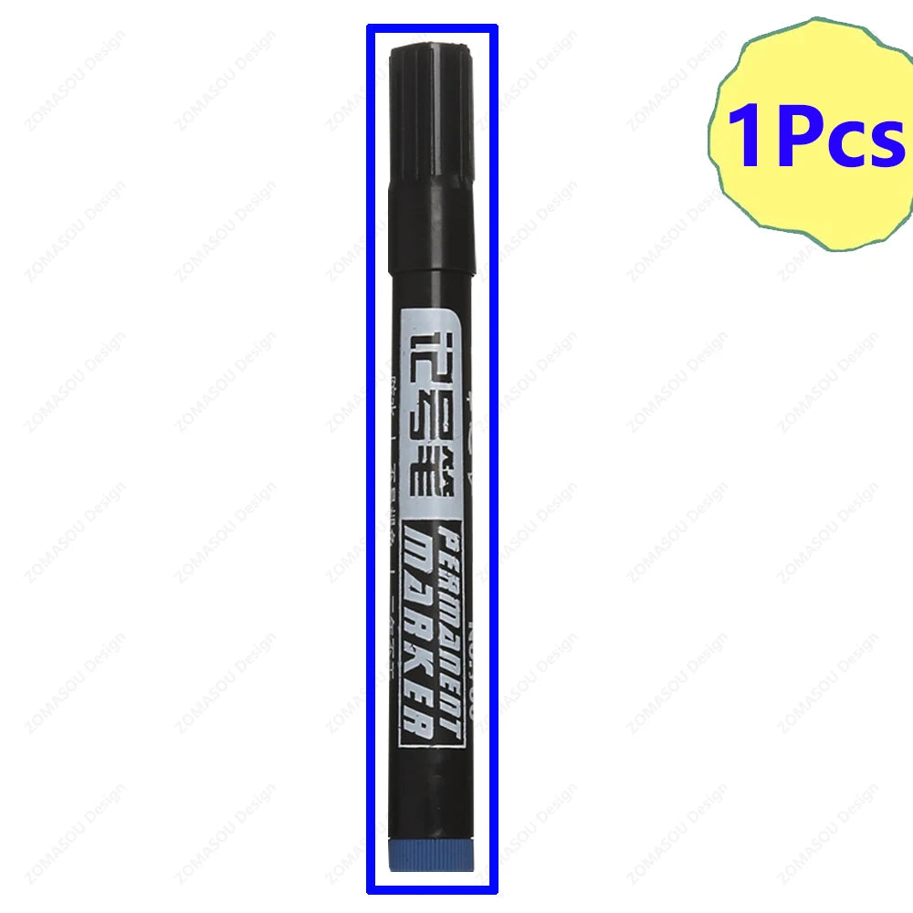 1-100Pcs Waterproof Oil-based Marker Pen Quick Dry Black Blue Red Ink Permanent for Metal Glass Stationery Art School Supply
