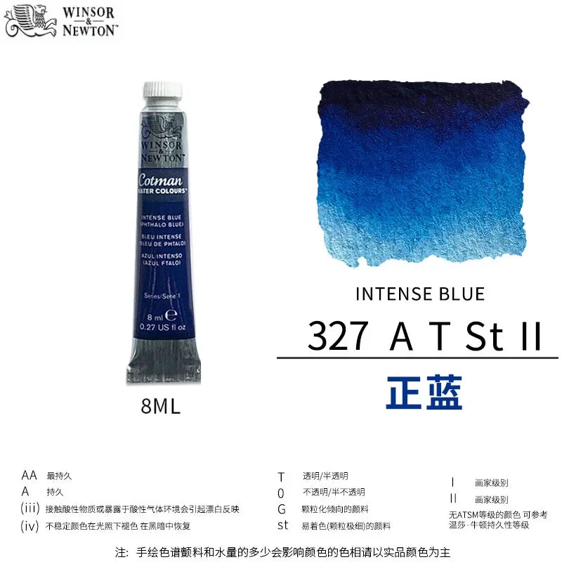 Winsor & Newton Cotman Watercolor Paint, 8ml Single Tube Art Supplies Aquarela Good Transparency, for Art Students, Artist